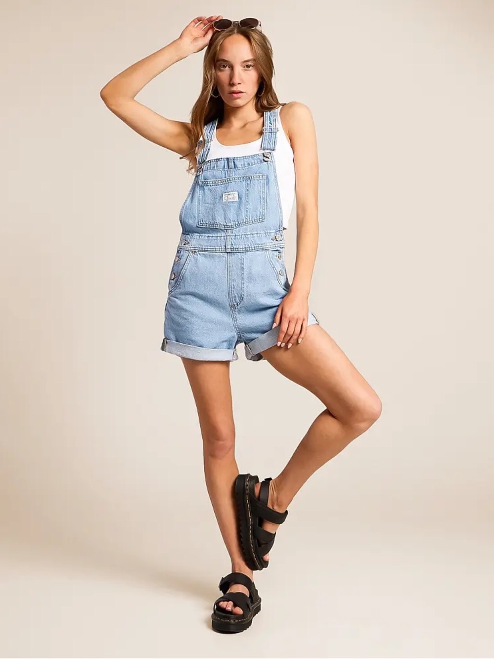 NWT Levi’s Vintage Cuffed Overall Shorts